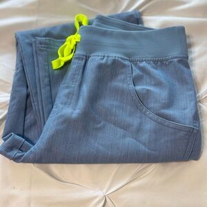 Figs Heather Indigo Kade scrub pants NWOT